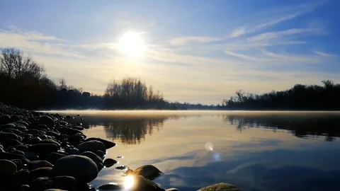 Romantic nuance while watching the sunset on the beach Stock-Footage 236743043