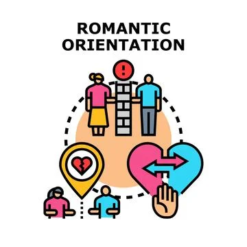 Romantic orientation exploring diverse relationships and love concepts Illustrazione stock