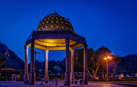 A Romantic Outing in Blue Hour. Stock Photos