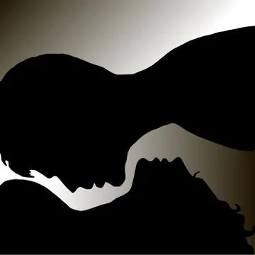 Romantic pair in love Stock Illustration