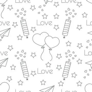 Romantic pattern. Birthday, Valentine's day Illustrazione stock