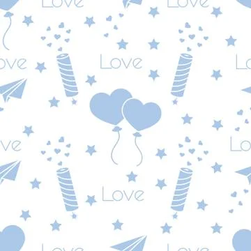 Romantic pattern. Birthday, Valentine's day Stock Illustration