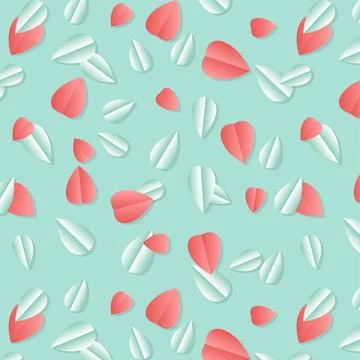 Romantic pattern with flower petals on blue background. For the Wedding and Stock Illustration