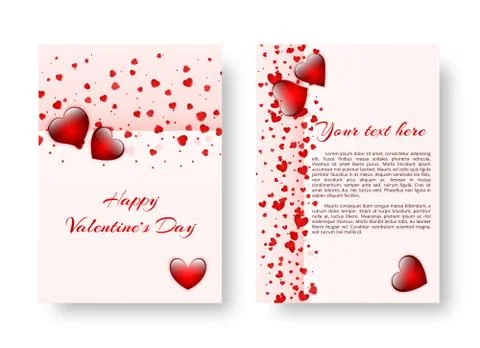 Romantic pattern with red hearts Illustrazione stock