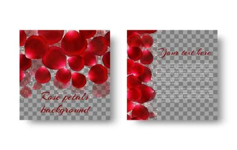 Romantic pattern with rose petals Stock Illustration