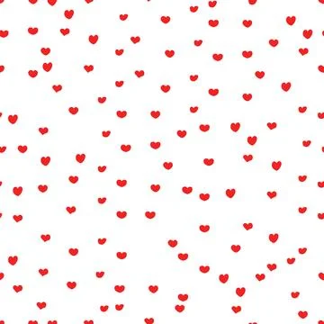 Romantic pattern with small red hearts 스톡 일러스트