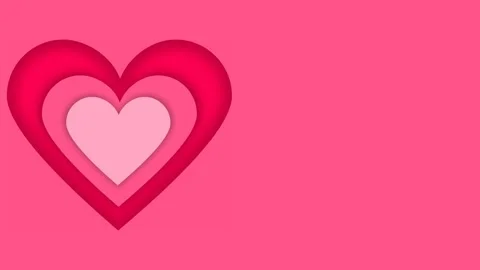 Romantic Pink Heart Background Loop - Perfect for Valentines Day and Love-T.. Stock Footage 339127468
