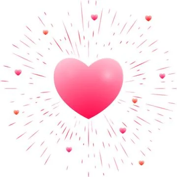 Romantic pink heart Stock Illustration