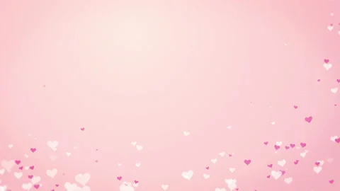 Romantic Pink Hearts Background Loop Stock Footage 141402885