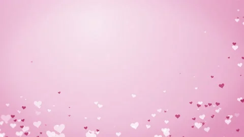 Romantic Pink Hearts Background Loop Stockbeeldmateriaal 144150077
