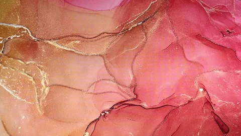 Romantic pink marble surface with glitter effect. Modern abstract stone backgrou Stock Footage 308372916