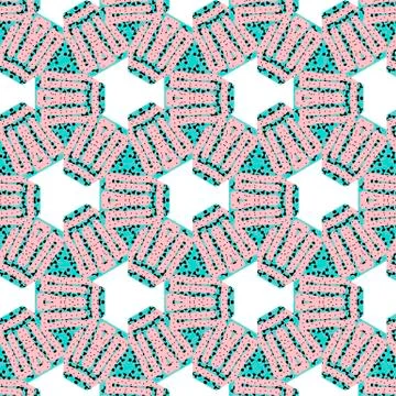 Romantic pink symmetrical pattern Illustrazione stock
