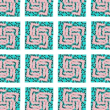 Romantic pink symmetrical pattern Illustrazione stock