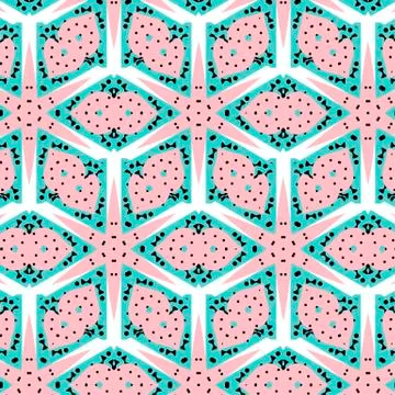 Romantic pink symmetrical pattern Illustrazione stock