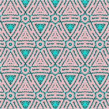 Romantic pink symmetrical pattern Illustrazione stock