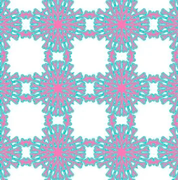 Romantic pink symmetrical pattern Illustrazione stock