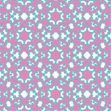 Romantic pink symmetrical pattern 库存插图
