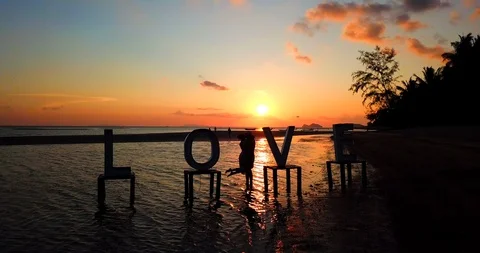 Romantic place on the beach Stock Footage 87377783
