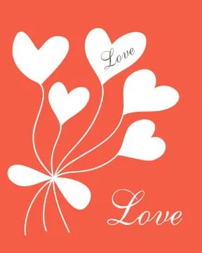 Romantic postcard Stock Illustration