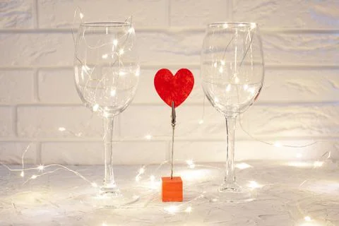 Romantic postcard for lovers Stock Photos