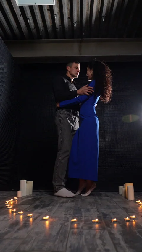 Romantic Proposal Captured Amidst Glowing Candles And Tender Affection, An Stock Footage 327701416