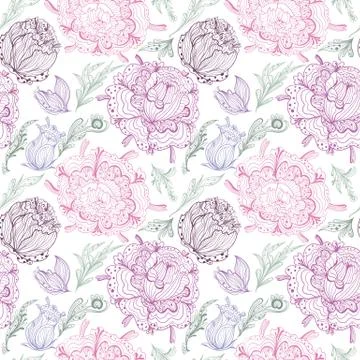 Romantic Provence Vector Pattern Stock Illustration
