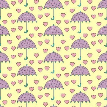 Romantic rain pattern Stock Illustration
