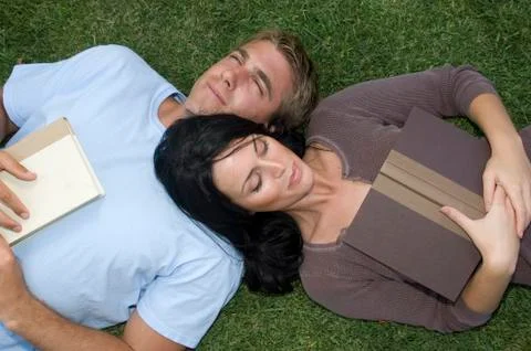 Romantic reading Foto stock