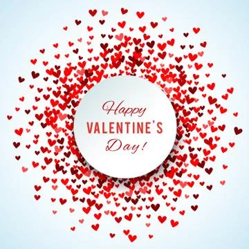 Romantic red heart background. Vector illustration Stock Illustration