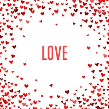 Romantic red heart background. Vector illustration Stock Illustration