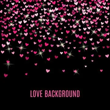 Romantic red heart background. Vector illustration Stock Illustration