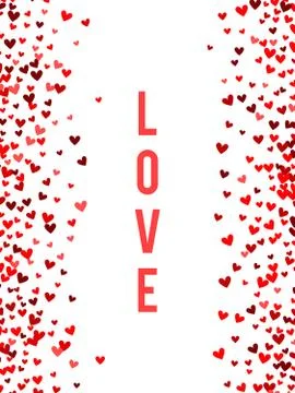 Romantic red heart background. Vector illustration Stock Illustration