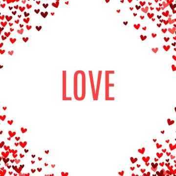 Romantic red heart background. Vector illustration Stock Illustration