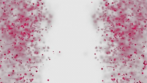 Romantic Red Heart Particle Frame Animation with Transparent Background Stock Footage 325212873