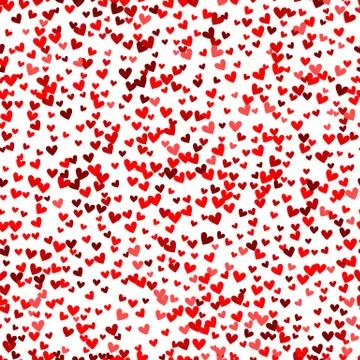 Romantic red heart pattern. Vector illustration Stock Illustration