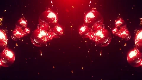 Romantic red heart shape balls background Stock Footage 252650432