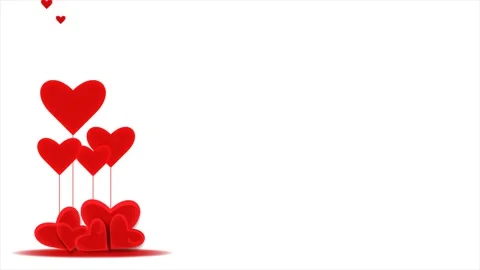 Romantic Red Hearts Background for Love and Celebration Stock Footage 326310969