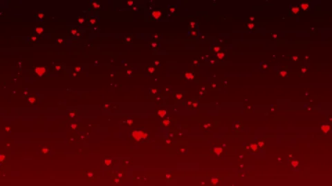 Romantic Red Hearts Falling Down Abstract Background Video stock 318449089