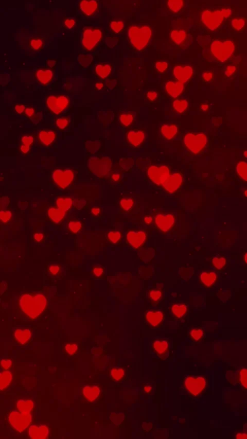 Romantic Red Hearts Flying Animation for Valentine and Wedding. Stock Footage 325982016