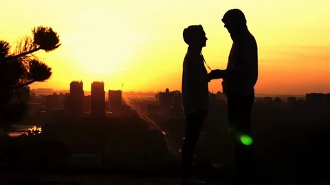 Romantic relationship break of dawn Stock Footage 129910090