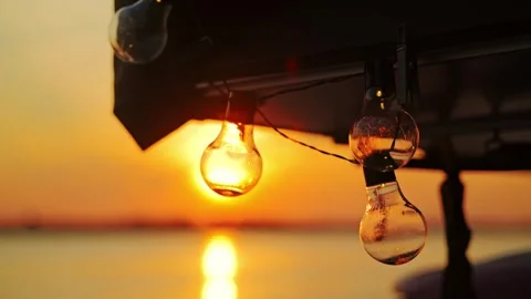 Romantic Rooftop Tent Camping by Daugava River at Golden Sunset Light Stock Footage 324944490