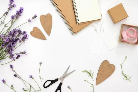Romantic rustic background with a space for a text Stock Photos