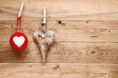 Romantic rustic valentines greeting Stock Photos