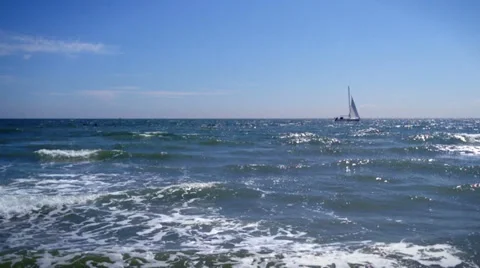 Romantic sailing on an ocean 1080p Stock Footage 28841529