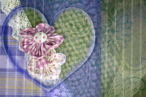 Romantic scrapbook card Stock Illustration