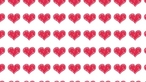 Romantic Seamless Heart Pattern for Valentine Design Video stock 327685838