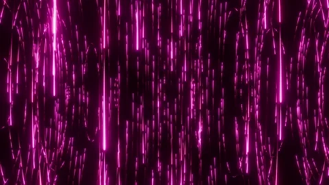 Romantic seamless loop animation of pink star particles moving up and down, full Video stock 340918130