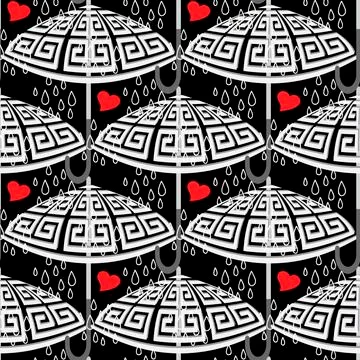 Romantic seamless pattern. Abstract vector love background. Modern repeat bla Stock Illustration