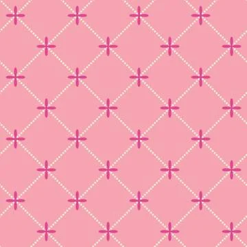 Romantic Seamless Pattern Background Vector Illustration Illustrazione stock
