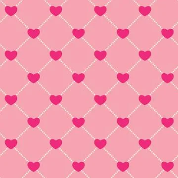 Romantic Seamless Pattern Background Vector Illustration Stock Illustration